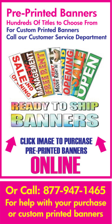 Atlanta Banners Pre Printed Banner Atlanta Vinyl Banners Atlanta